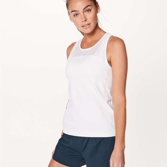Lululemon Home Stretch White Tank Top Women 6 - Picture 2 of 8